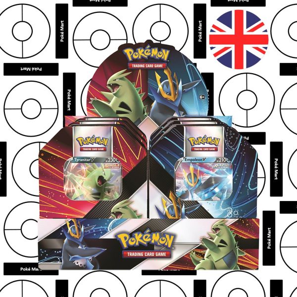 Tyranitar V - Empoleon V estate 2021 V Strikers Tin display pokemart.be