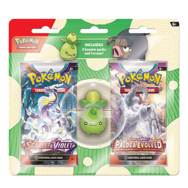 Pokémon BACK TO SCHOOL - ERASER + 2 BOOSTERS Smoliv Pokemart.it