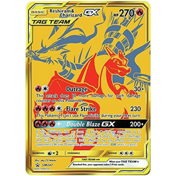 Charizard e Reshiram GX SM 247 Stella Nera promo Pokemart