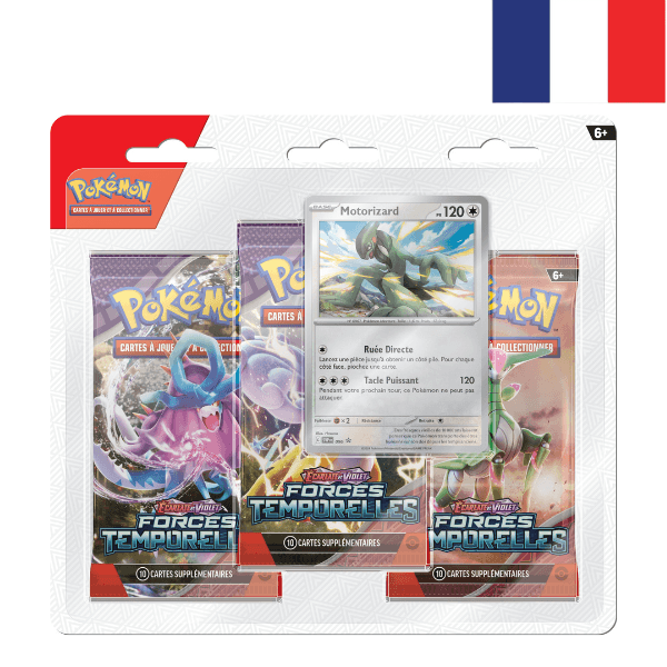 Pokémon TCG EV5.0 - Forces Temporelles - Motorizard- Tripack - Pokémart.be